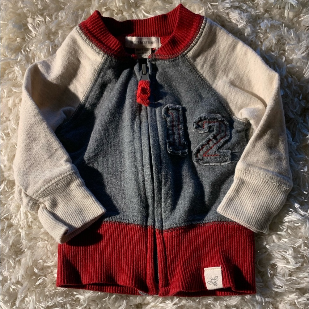 BURTS BEES BABY LITTLE VARSITY JACKET